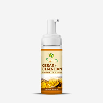 Sona Kesar and Chandan Face Wash for Natural Fairness - Paraben Free - 150 ml (Pack of 1)